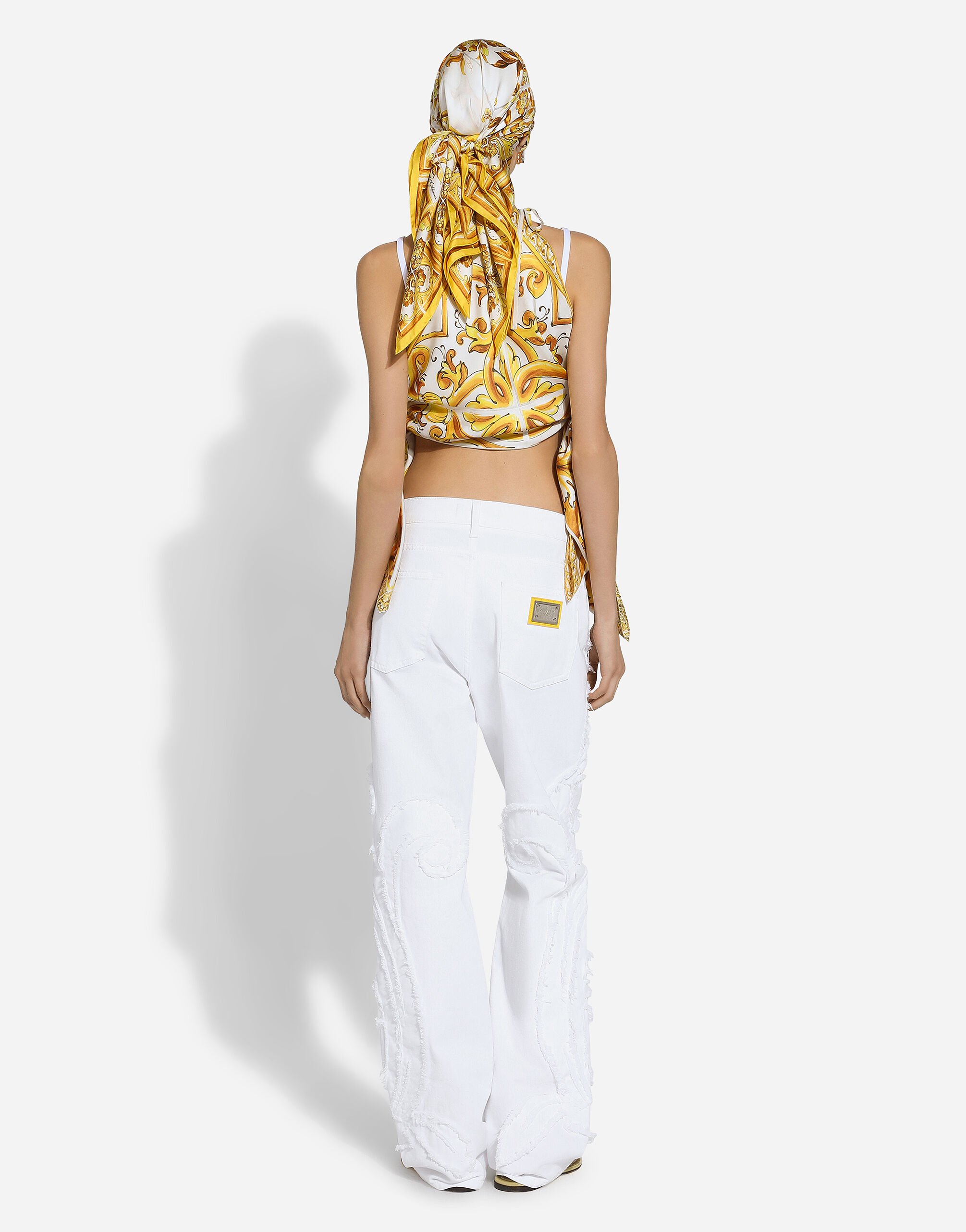 Boyfriend jeans with embroidery in Multicolor for Women