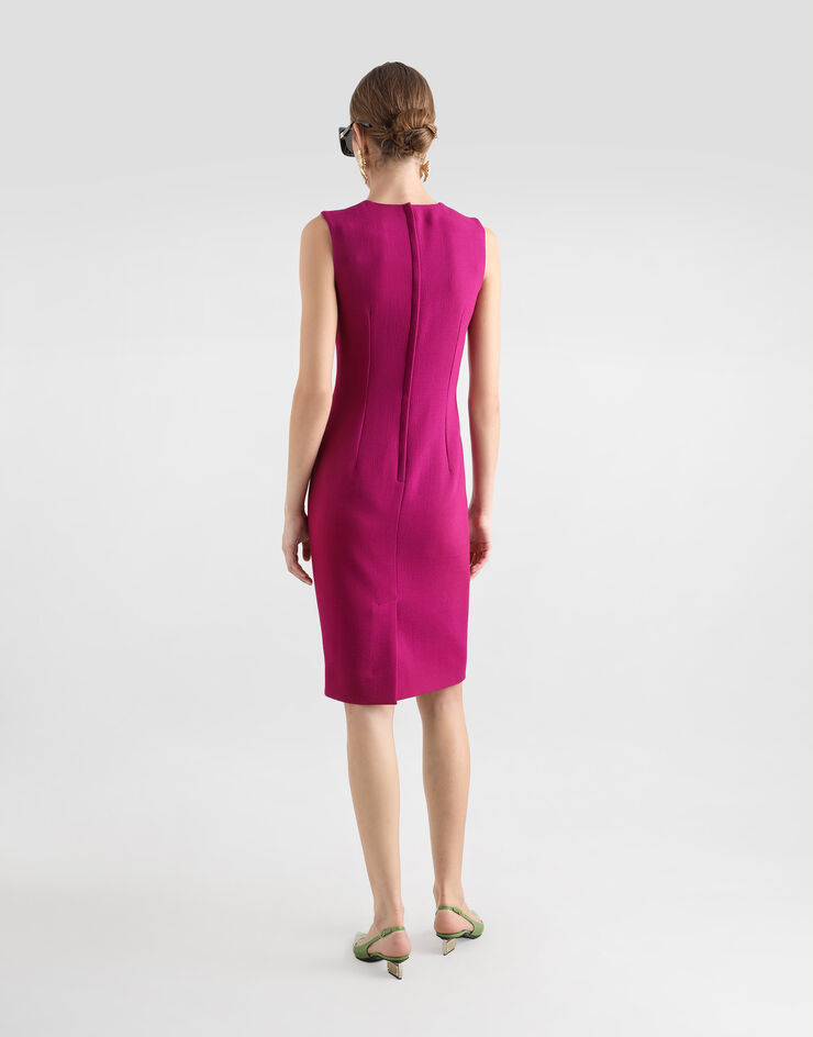 Dolce & Gabbana Longuette-Schlauchkleid aus Wollkrepp Mehrfarbig F6TKATFU2TZ