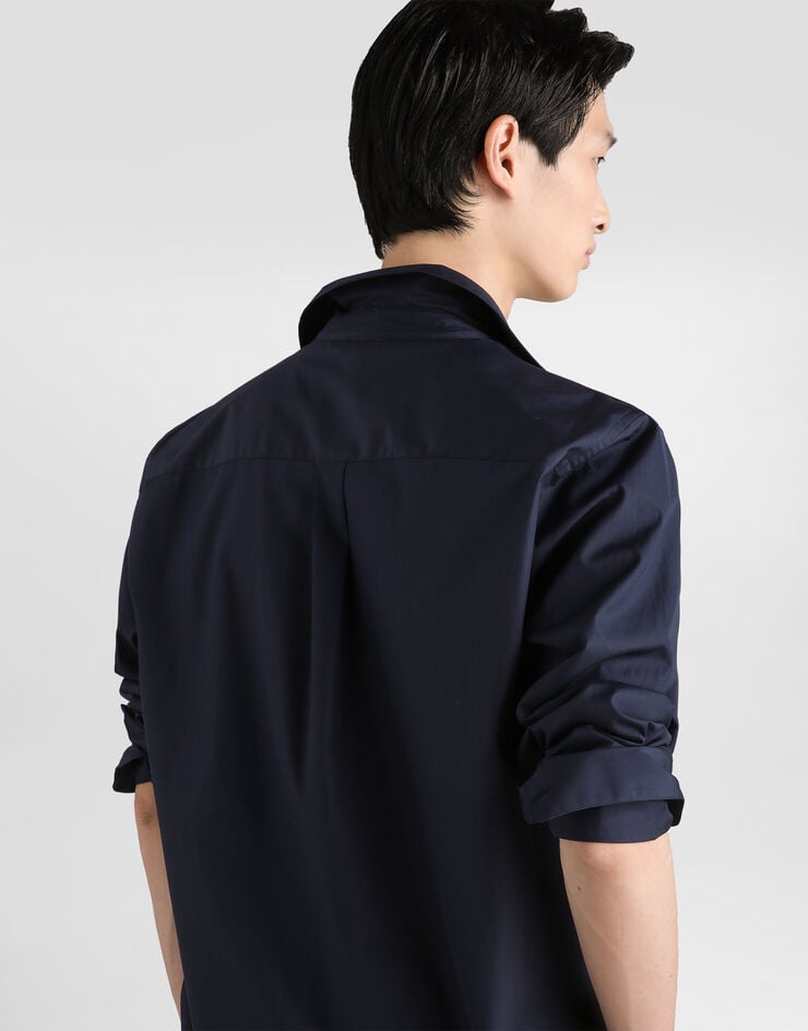 Dolce & Gabbana Martini cotton poplin shirt Blue G5OU3ZFU5WO