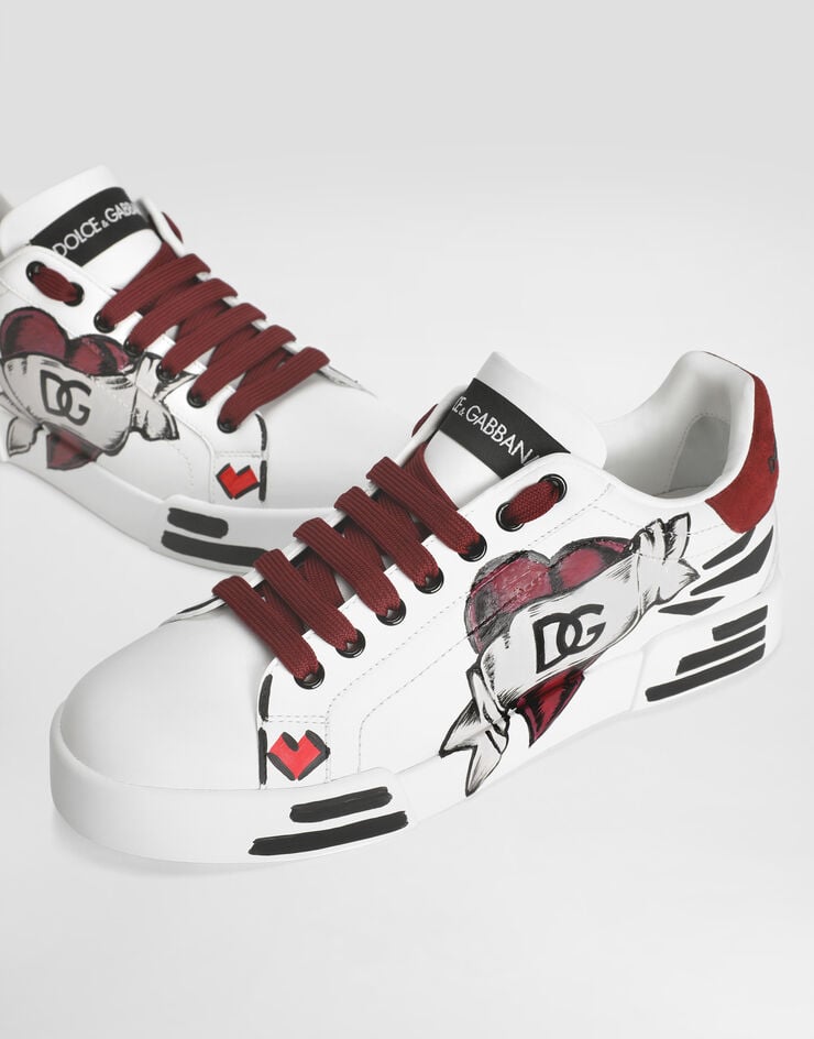 Dolce & Gabbana Portofino light strobel nappa calfskin sneakers Red CK2398AE083