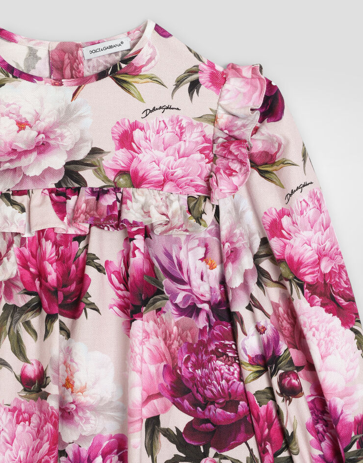 Dolce & Gabbana Peony-print cotton flannel dress Dolce & Gabbana Peony-print cotton flannel dress Multicolor L54DW5G7QZV