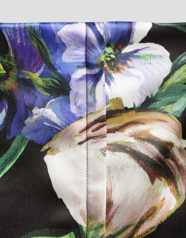 Dolce & Gabbana Satin corset top with floral print Print F7AX9TFSIB5