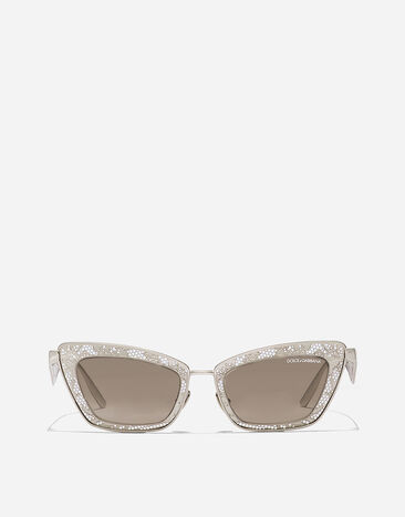 Dolce & Gabbana Gafas de sol DG LACE Chapado en oro blanco VG2311VA50V