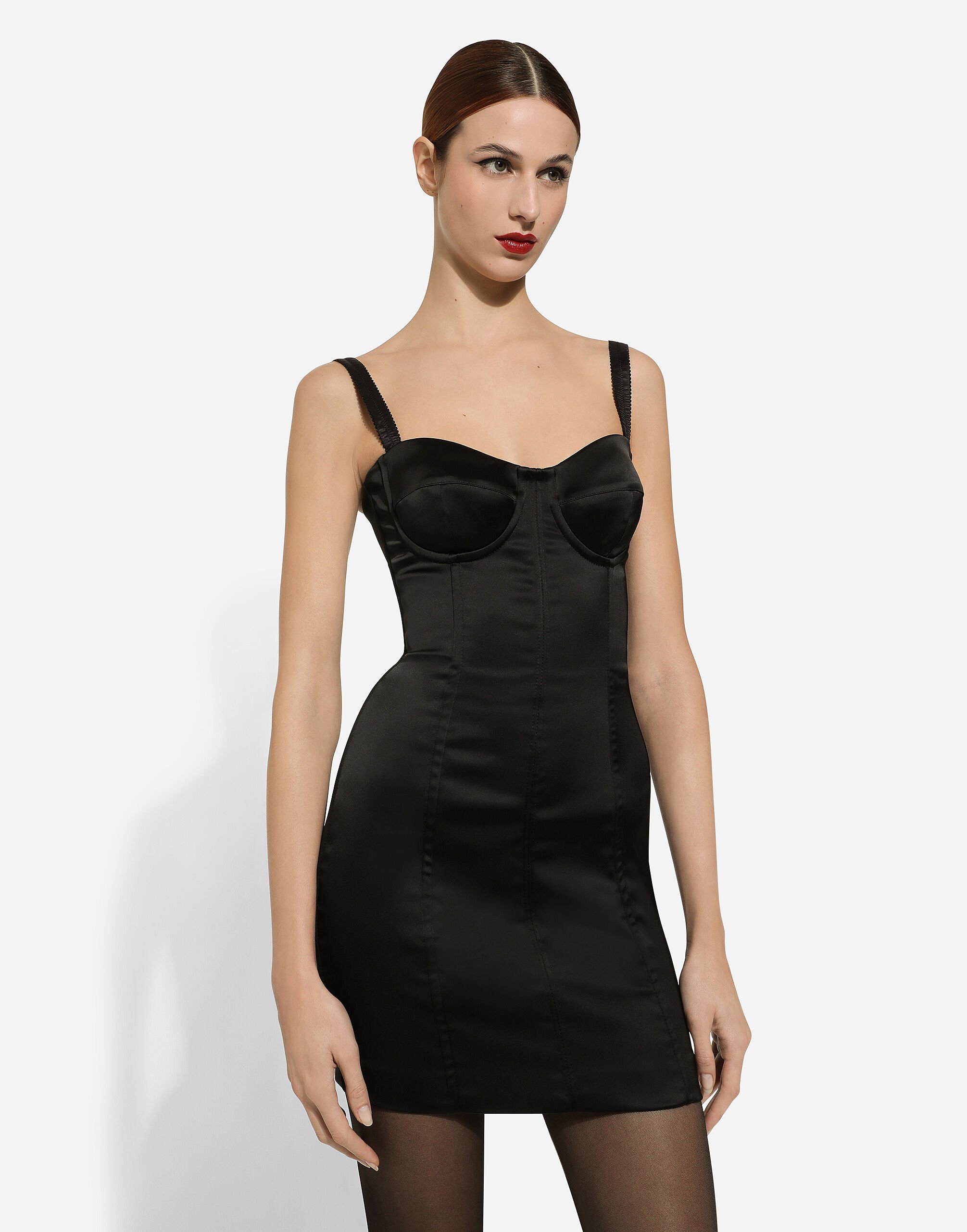 Satin corset minidress