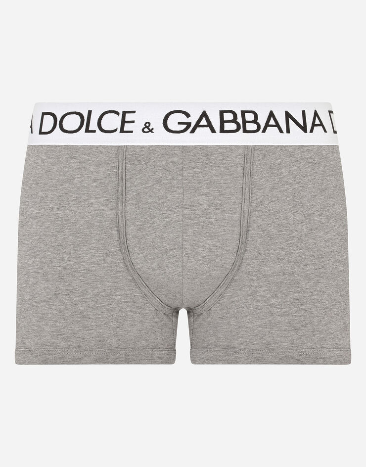 Dolce & Gabbana Two-way stretch cotton boxers Grey M4B97JOUAIG