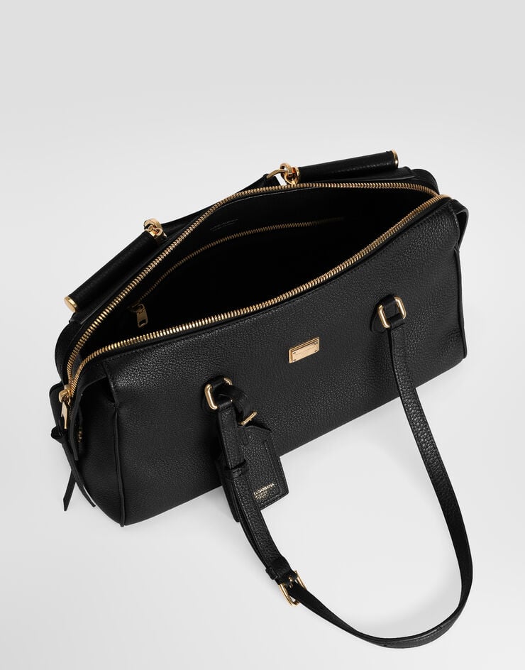 Dolce & Gabbana Medium Vittoria handbag in calfskin Dolce & Gabbana Medium Vittoria handbag in calfskin Black BB7844A0841