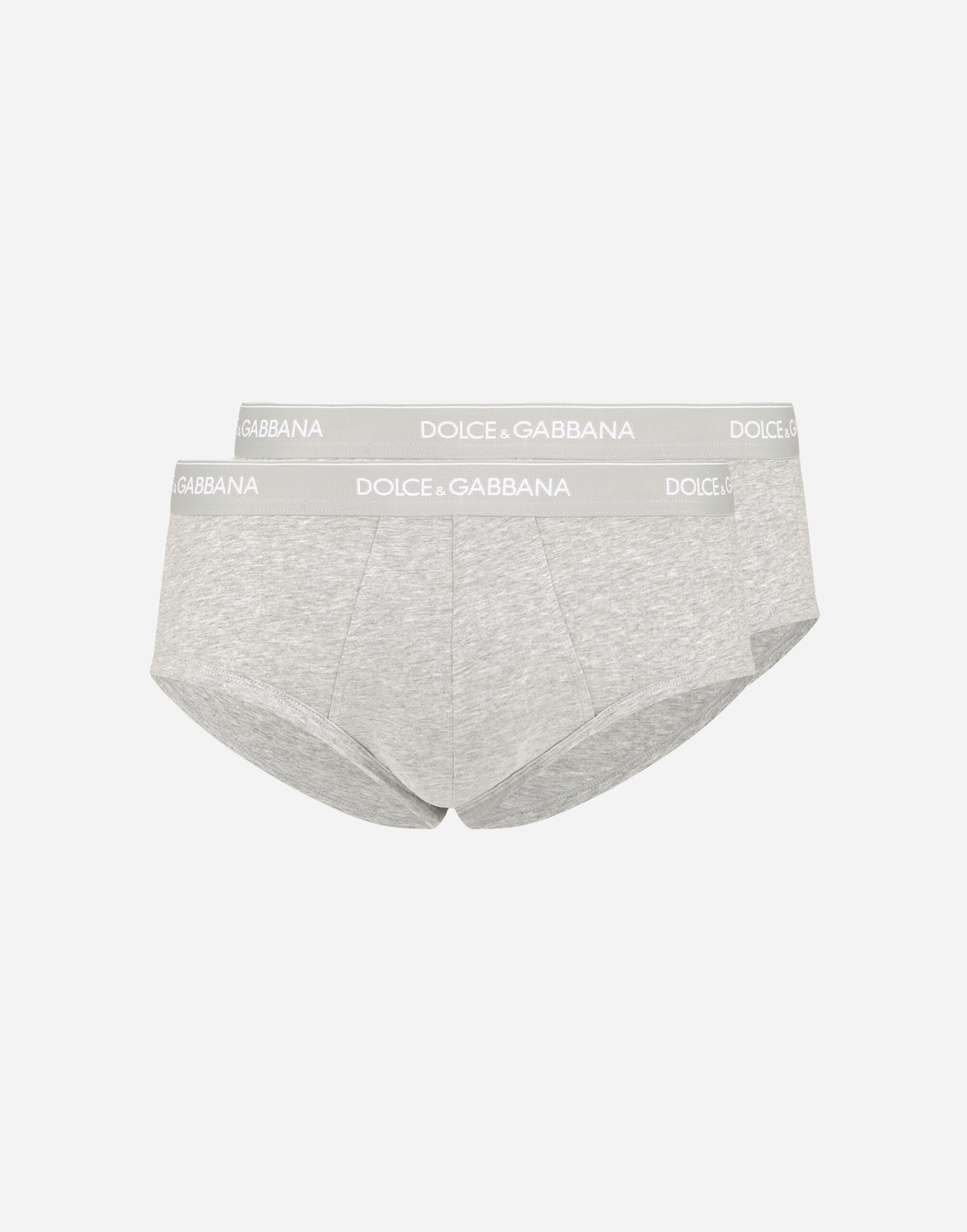 Dolce & Gabbana Stretch cotton Brando briefs two-pack Grey M9C07JONN95