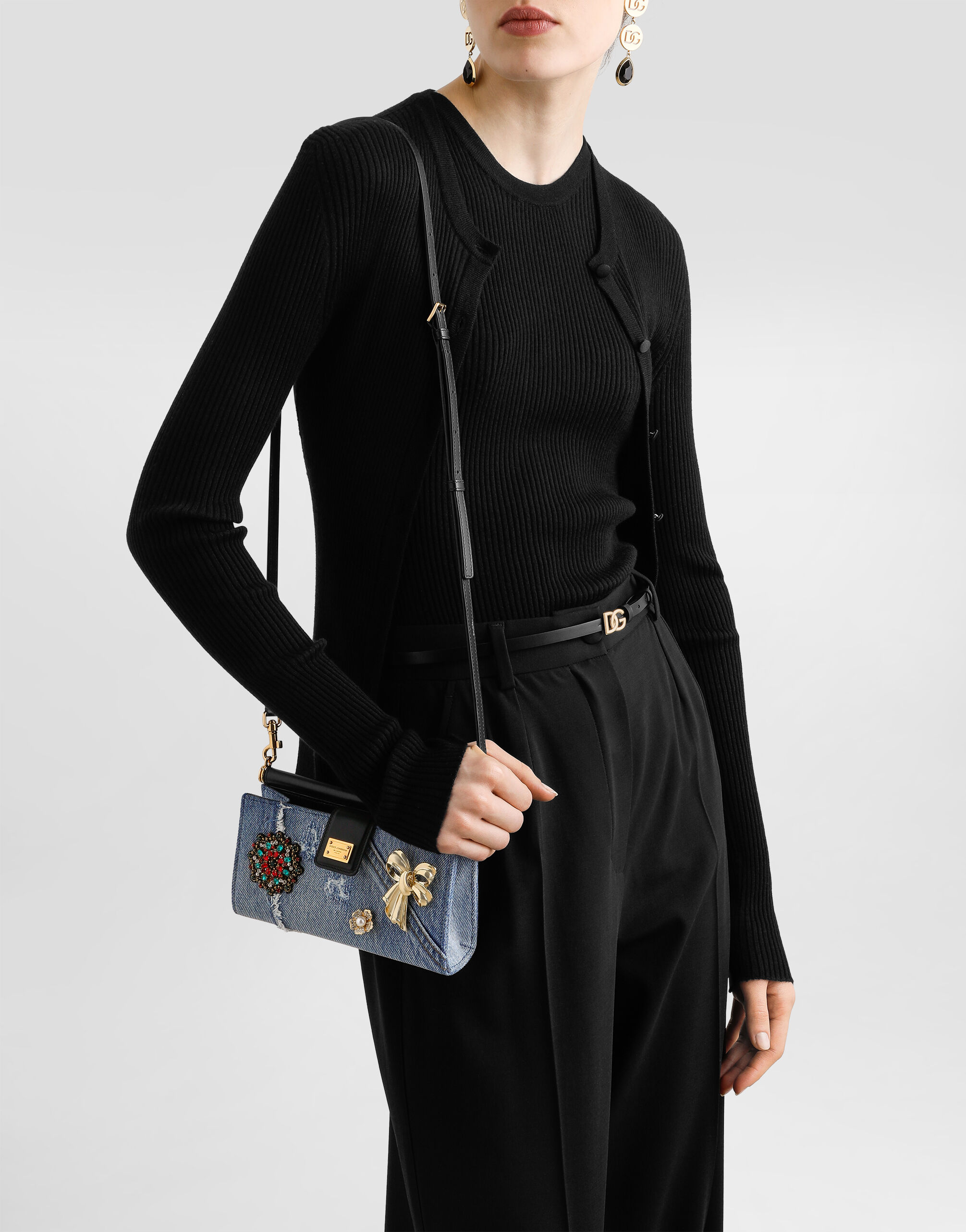Sicily denim phone bag in Multicolor for Women | Dolce&Gabbana® US