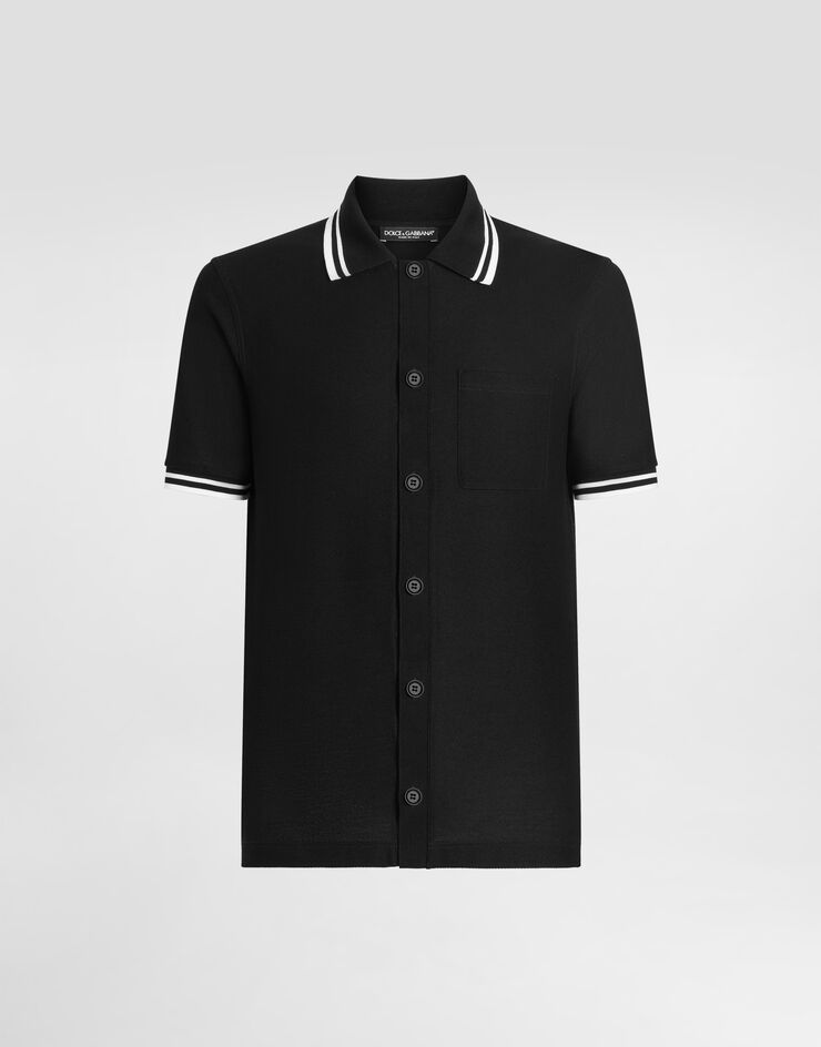 Dolce & Gabbana Cotton piqué shirt Dolce & Gabbana Cotton piqué shirt Black G5NQ1THU7UT