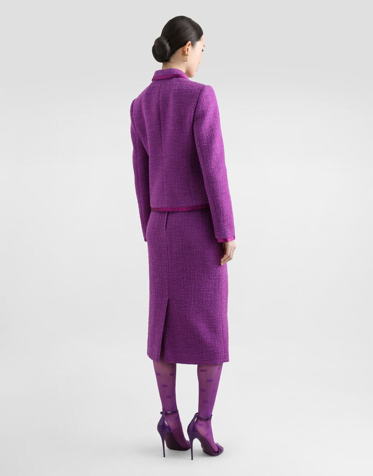 Dolce & Gabbana Rachel tweed jacket Purple F27DITFMTAC
