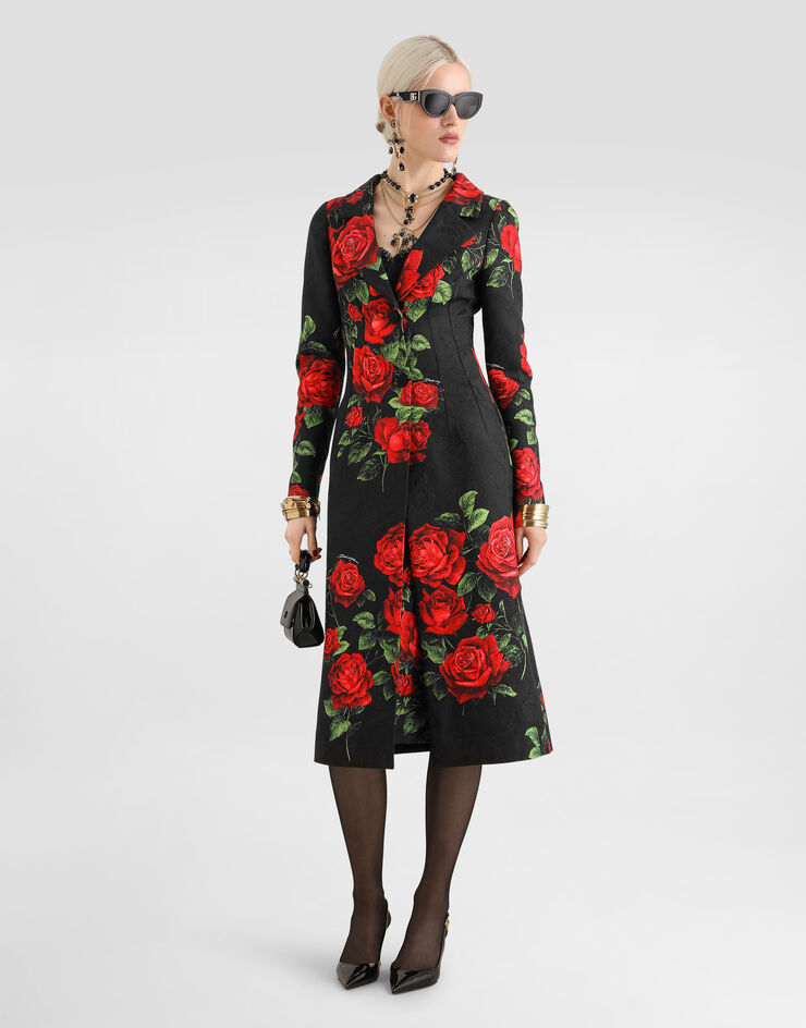Dolce & Gabbana Rose-print satin top Dolce & Gabbana Rose-print satin top Multicolor F74V7TIS133