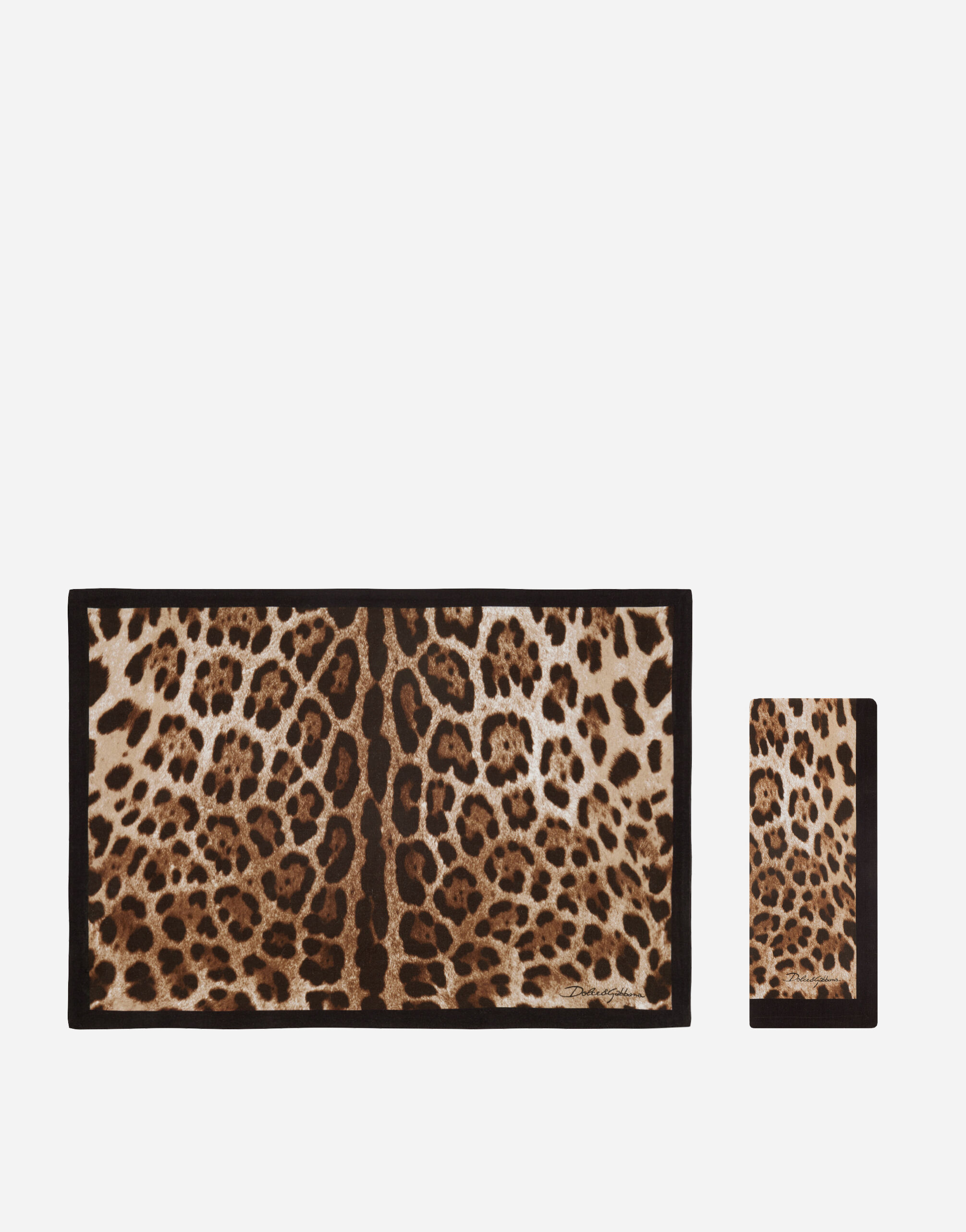 Dolce & Gabbana Set Platzdeckchen und Serviette aus Leinen Mehrfarbig TCC087TCAG3