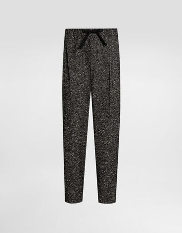 Dolce & Gabbana Bouclé fabric joggers Multicolor GP12RTFCZAM