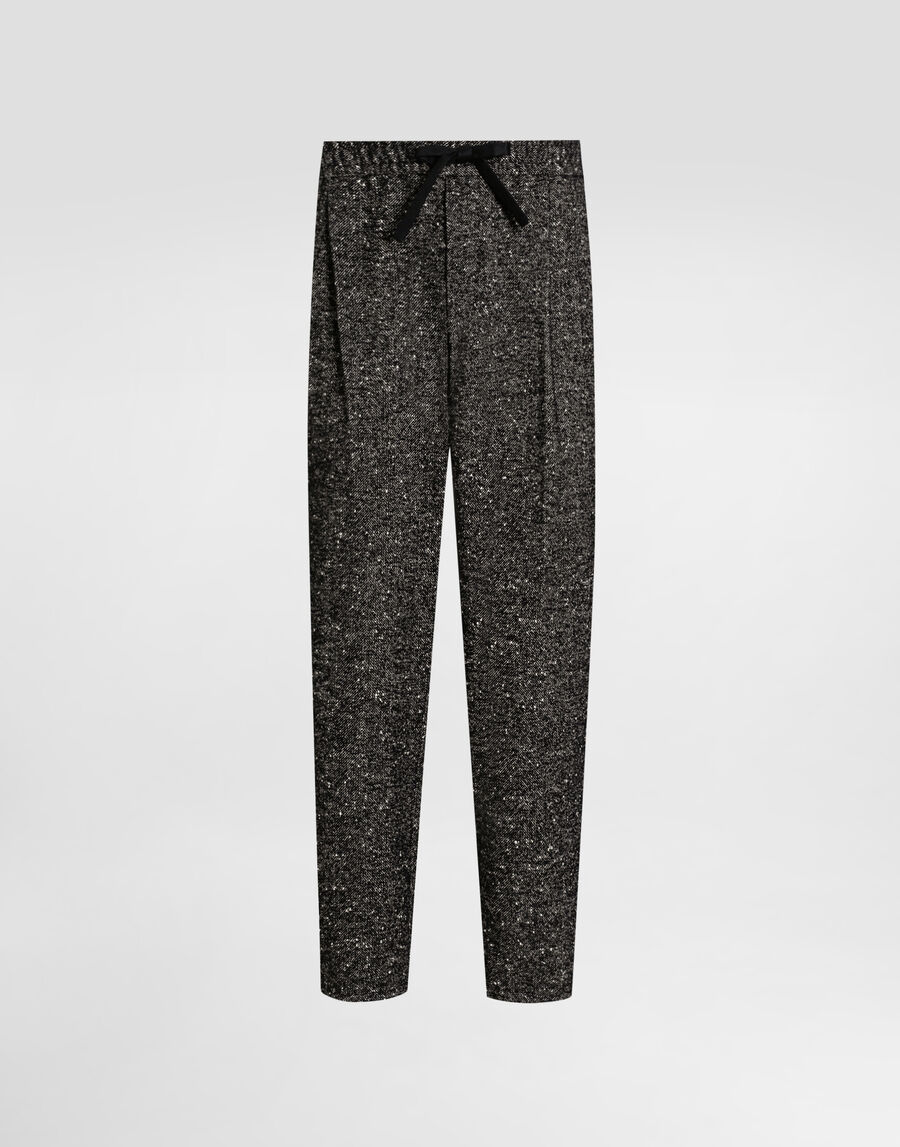 Bouclé fabric joggers