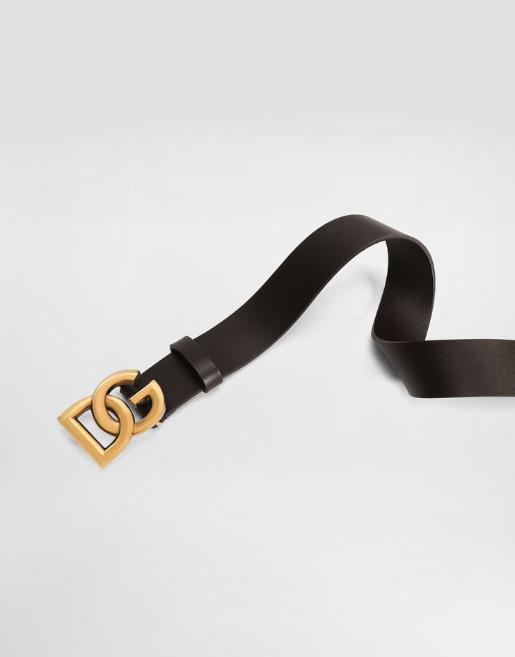 Dolce & Gabbana 交叉造型 DG 徽标搭扣 Lux 鞍皮腰带 多色 BC4644AX622