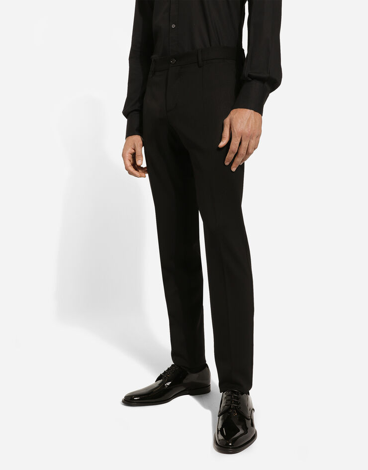 Dolce & Gabbana Stretch wool twill pants Black GY7BMTGH168