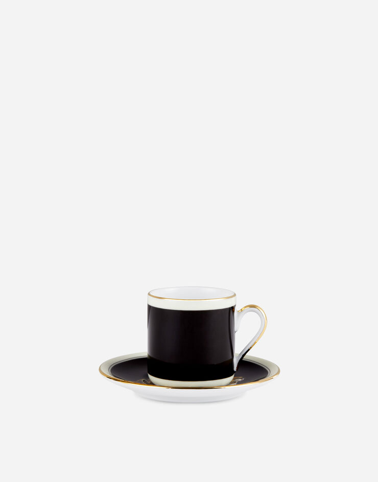 Dolce & Gabbana Taza de café con platillo de porcelana Multicolor TC0092TCA44