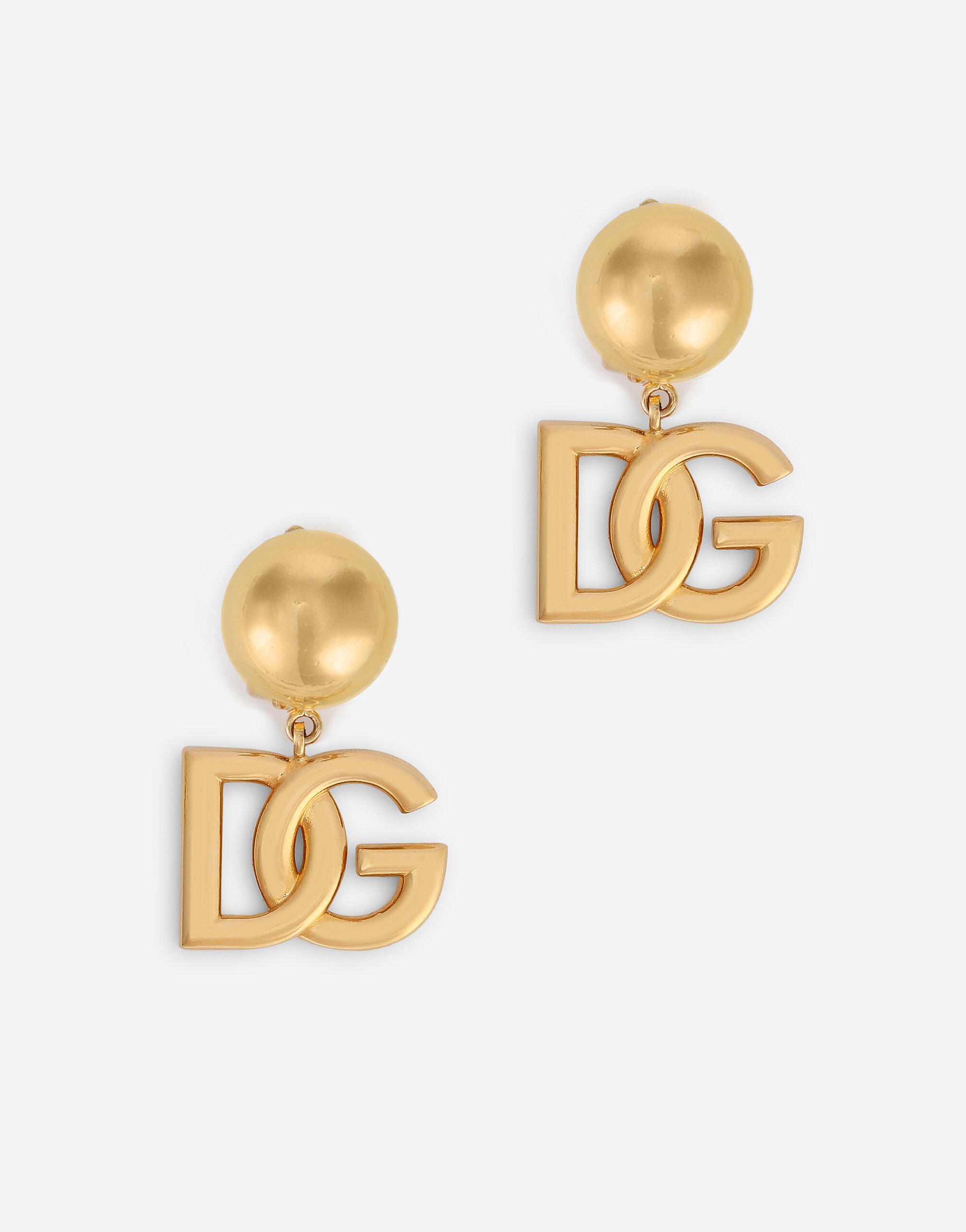 Dolce & Gabbana Clip-on earrings with DG logo Print F6ZT0THS5M3