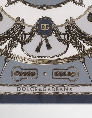 Dolce & Gabbana Cargo-print silk twill scarf 70x70 Multicolor GQ348EHI12A