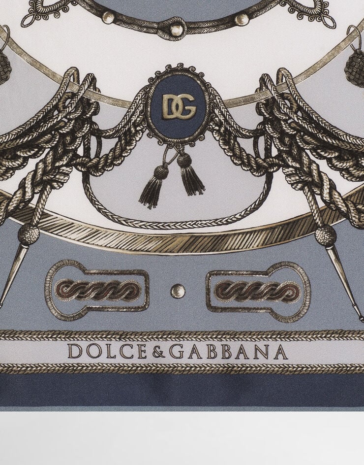 Dolce & Gabbana Cargo-print silk twill scarf 70x70 Multicolor GQ348EHI12A
