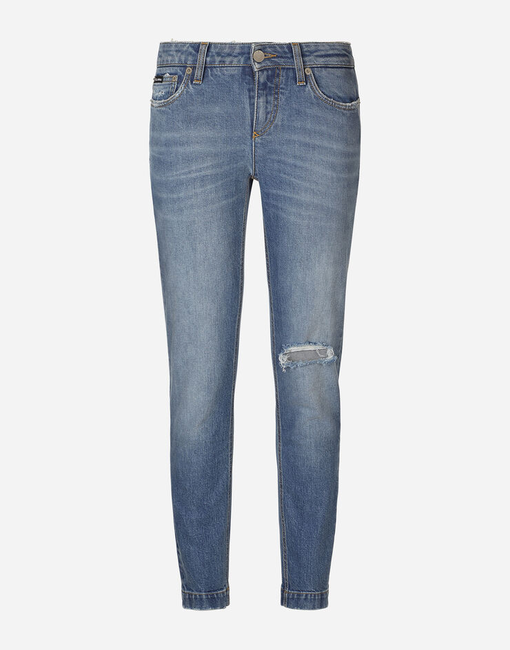 Dolce&Gabbana Skinny-fit pretty jeans with small rips Mehrfarbig FTAH7DG8JZ9
