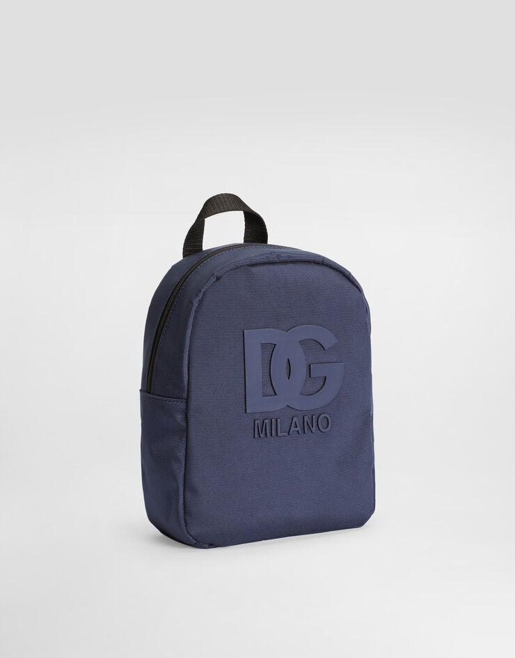 Dolce & Gabbana Nylon backpack with DG rubber patch Azure EM0141AU927