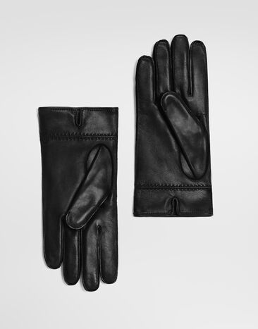 Dolce & Gabbana Nappa leather gloves Black BG0190A0844