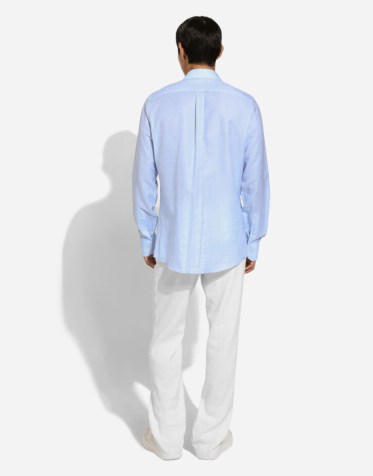 Dolce & Gabbana 棉麻混纺 Martini 衬衫 紫 G5LH9ZFUTB6