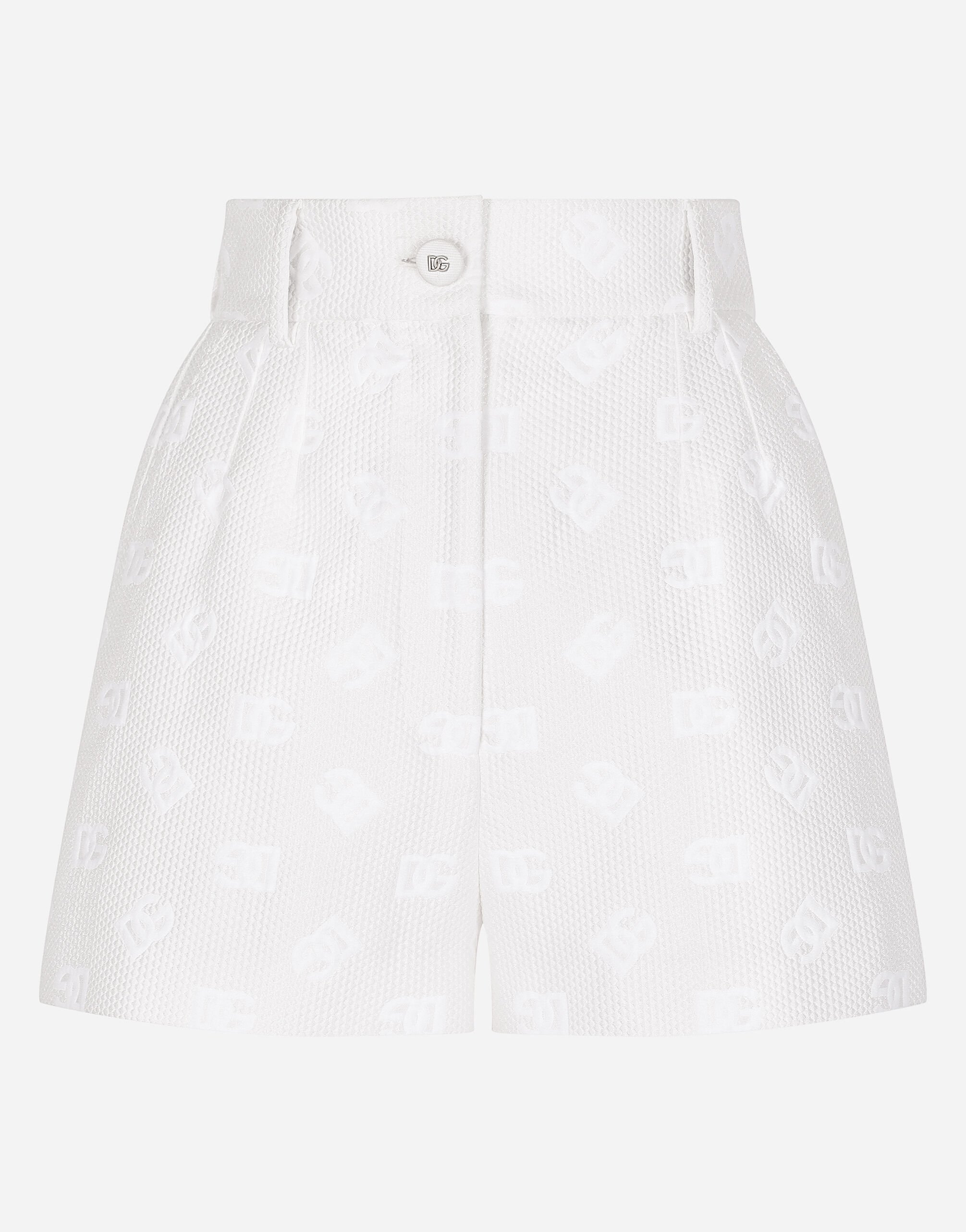 Dolce & Gabbana Jacquard shorts with all-over DG logo Print FTCJUTHS5NO