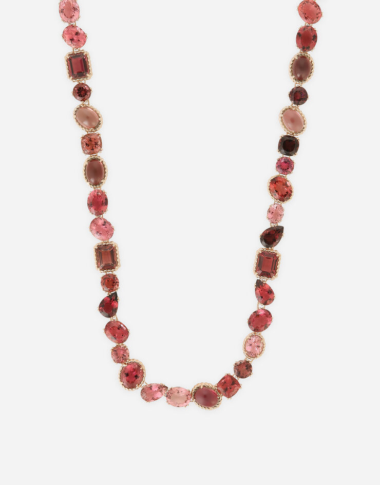 Dolce & Gabbana Anna necklace in red gold 18kt with toumalines Rot WNQA2GWQM01