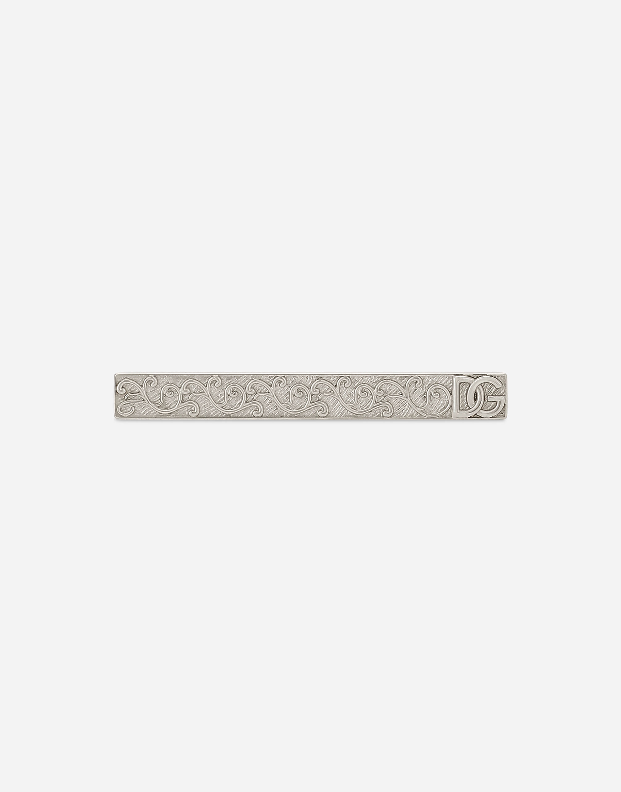 DG logo tie clip in Silver for Men Dolce Gabbana