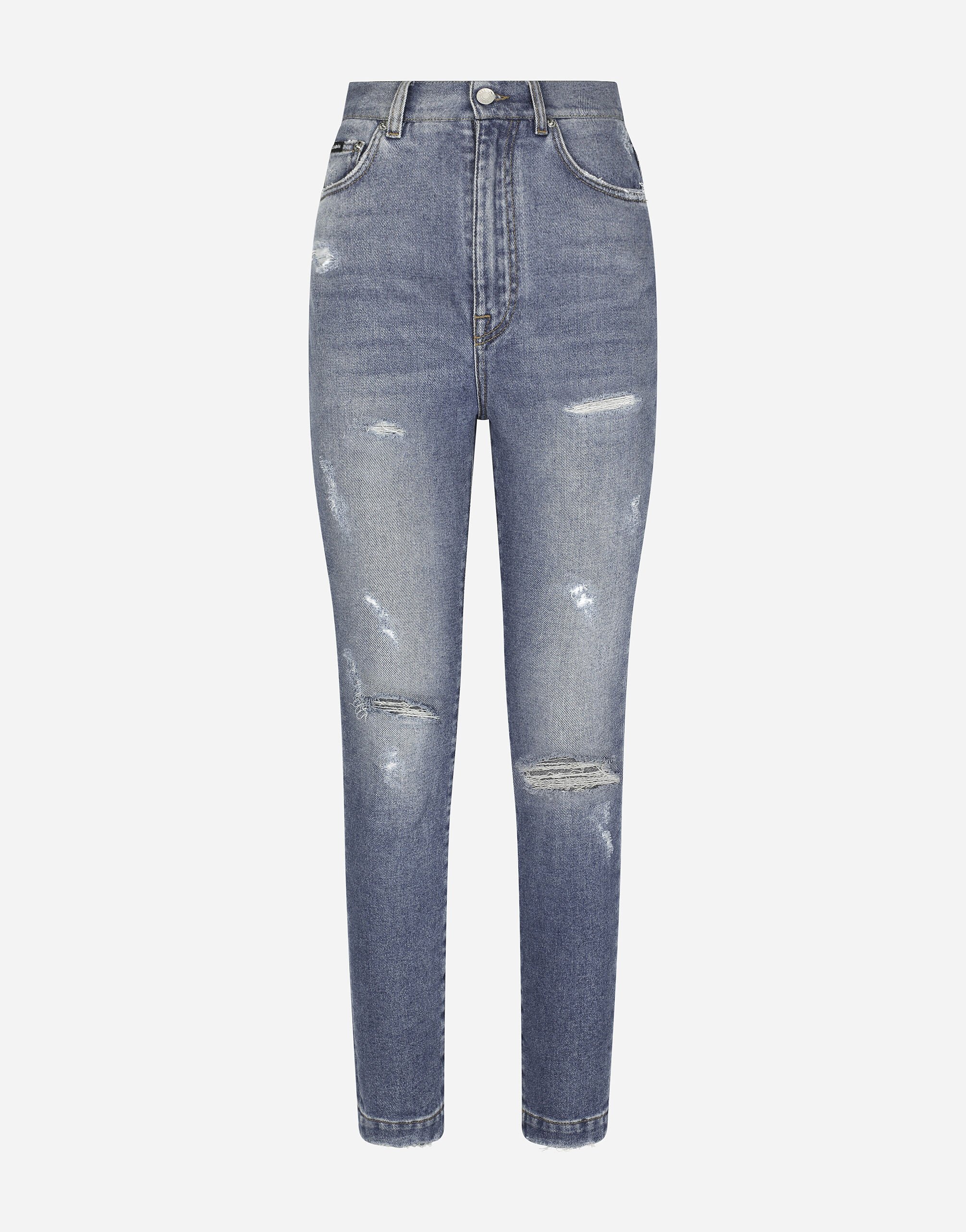 Dolce & Gabbana Grace jeans with ripped details Red F4CBFTFURAD