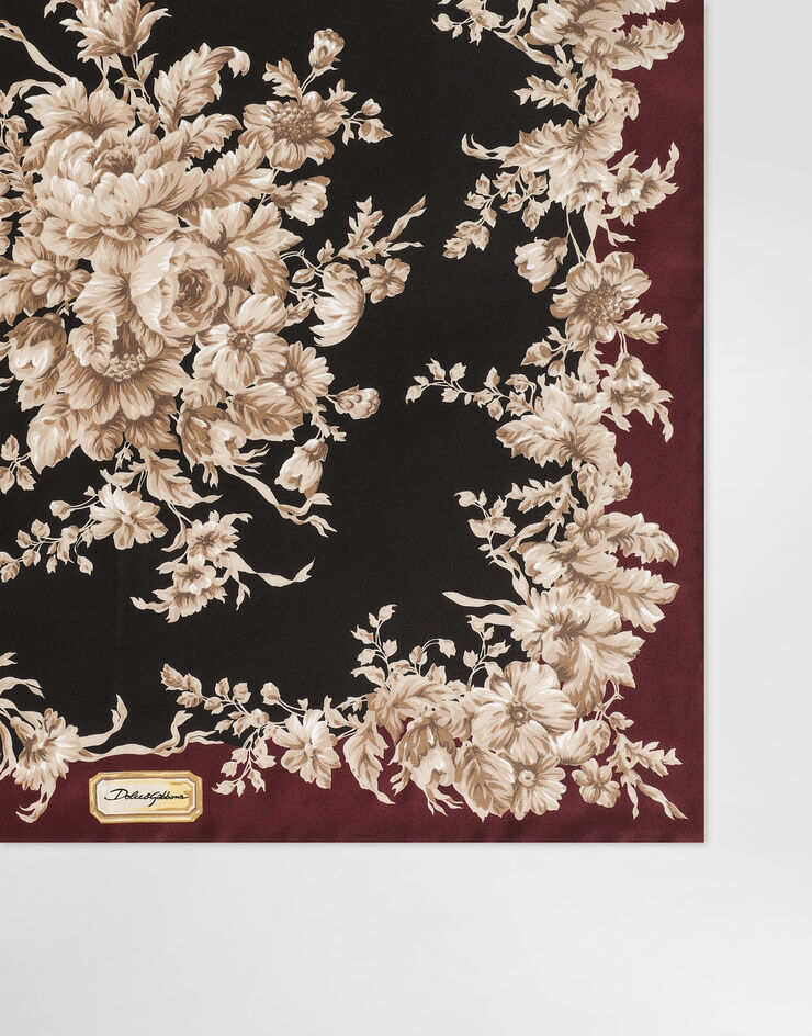 Dolce & Gabbana 50x50真丝斜纹方巾 版画 FN093RGDC9D