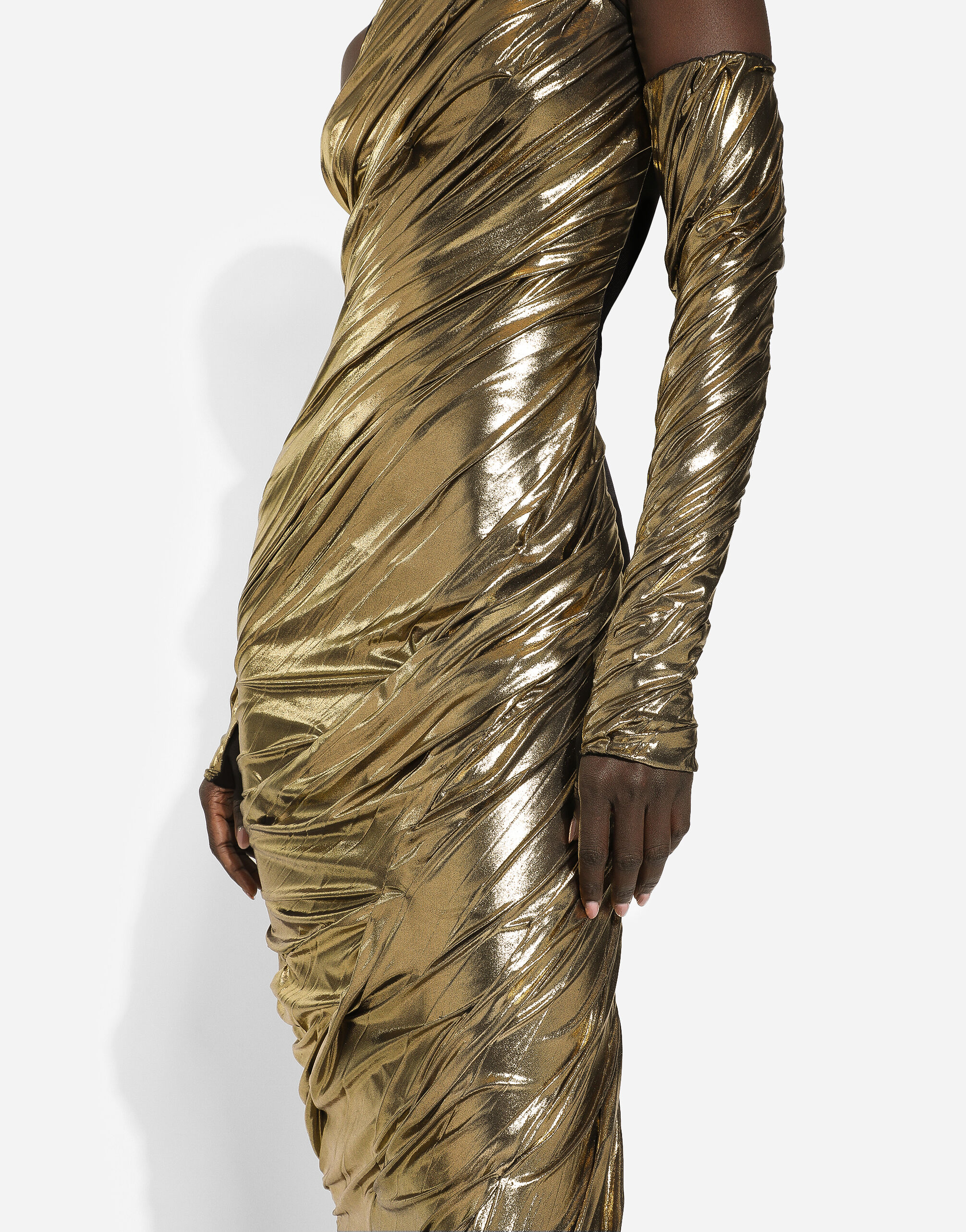 Dolce gabbana gold clearance dress
