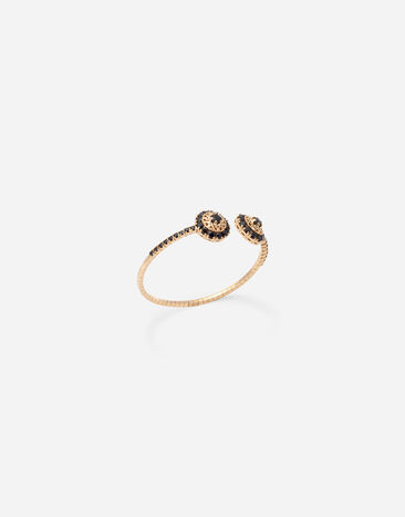 Dolce & Gabbana Sicily bracelet in 18-karat yellow gold with black sapphires Gold WBMF1GWSBL1