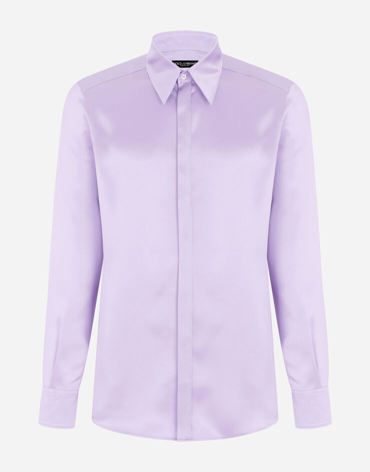 Dolce & Gabbana Silk satin Martini-fit shirt 퍼플 G5JL8TFU1UU