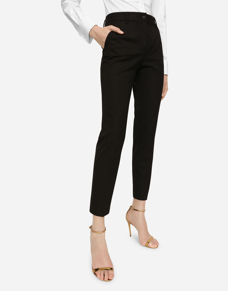 Dolce & Gabbana Pantalon en laine stretch Noir FTAMUTFUCCS