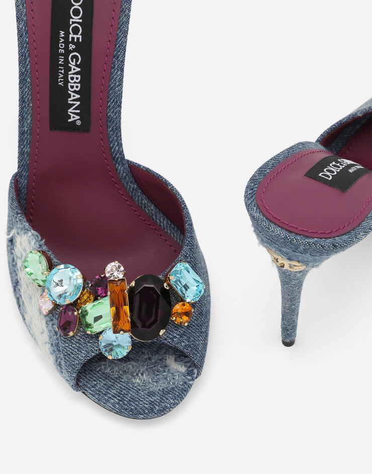 Dolce & Gabbana Mule en patchwork de denim Azul CR1661AR142
