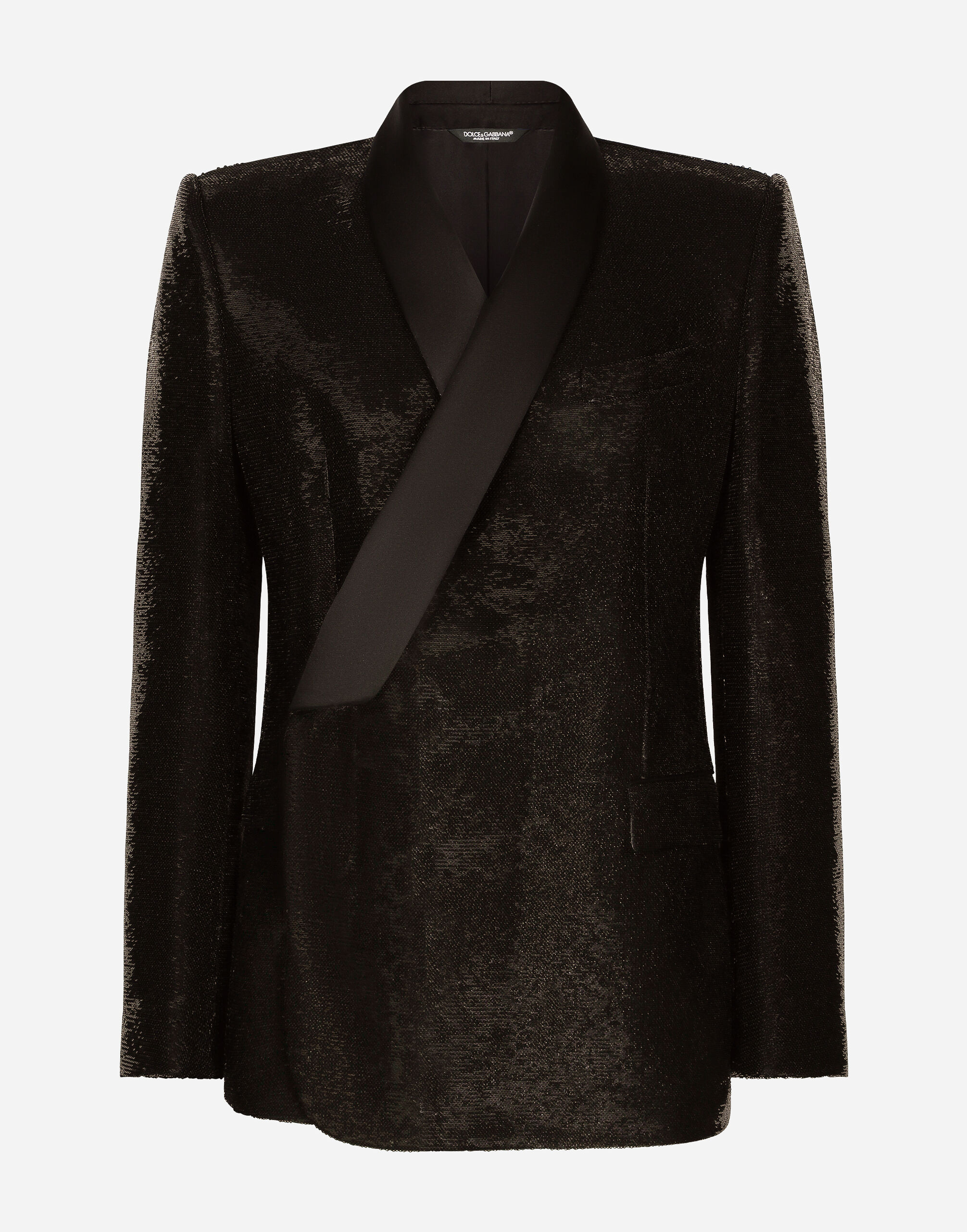 Sequined double breasted Sicilia fit tuxedo jacket Dolce Gabbana