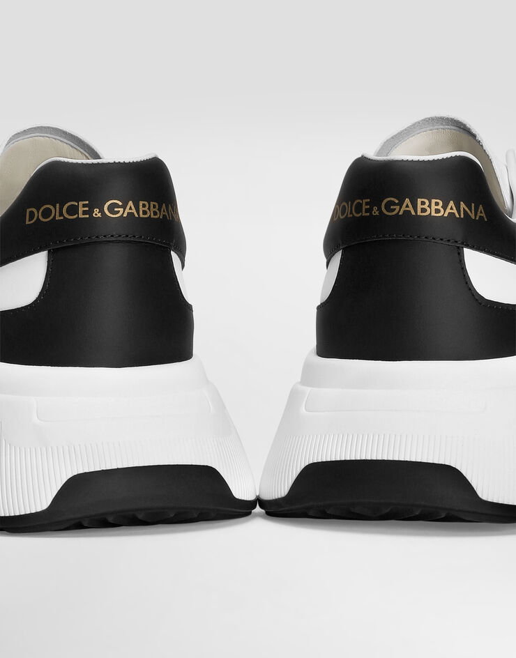 Dolce & Gabbana Daymaster en cuir de veau nappa Blanc/Noir CS1791AX589