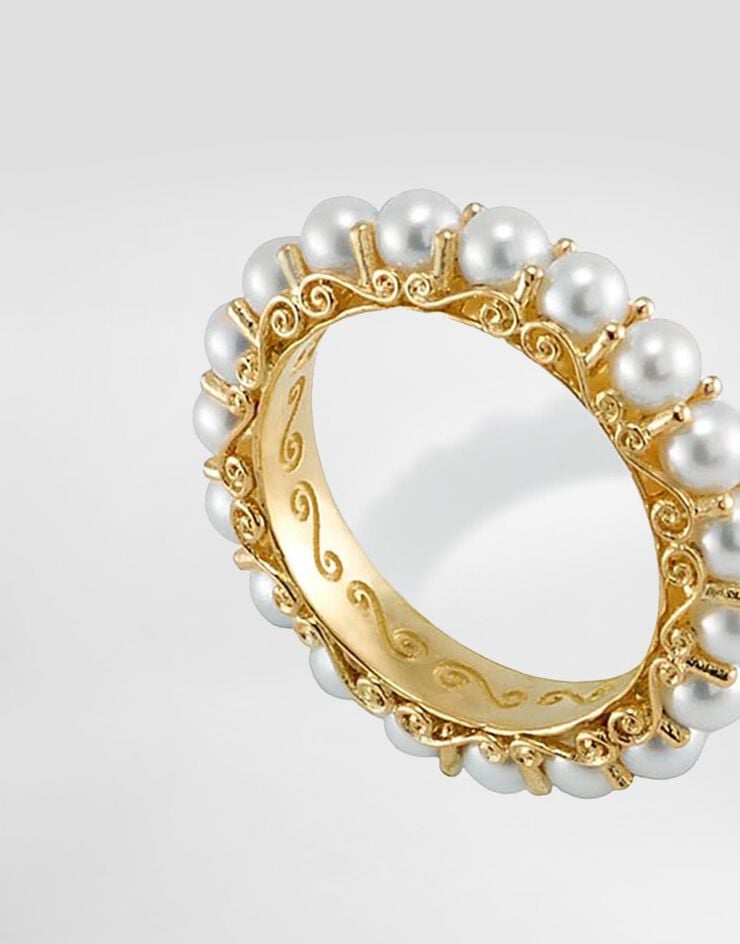 Dolce & Gabbana Pearl Earrings 18-carat yellow gold and pearls Gold WRKS1GWPEA1