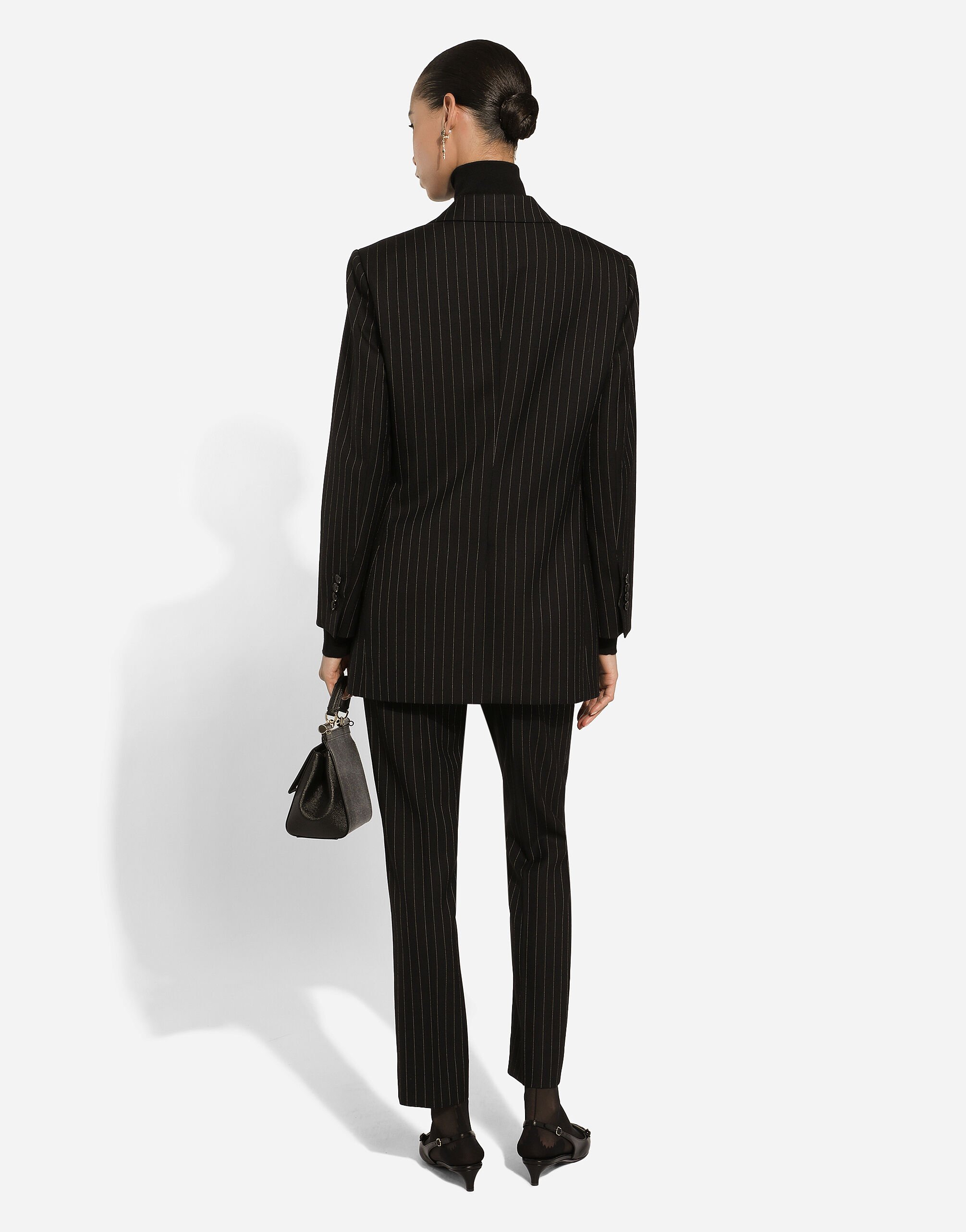 ◆直営店◆【Dolce&Gabbana】ピンストライプ ウールパンツ マルチカラーのウィメンズ ピンストライプ ウール テイラード