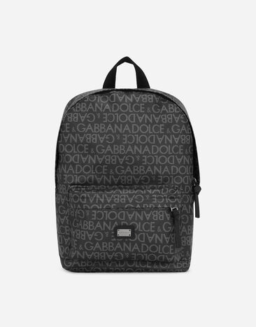 Dolce & Gabbana Coated jacquard backpack Black VG400JVP187