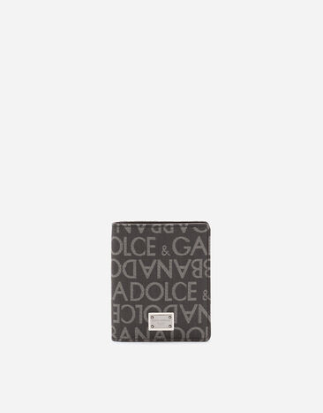 Dolce & Gabbana Tarjetero plegable de tejido jacquard revestido Imprima BP3294AO667