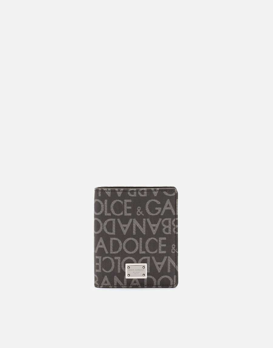 Coated jacquard bifold card holder