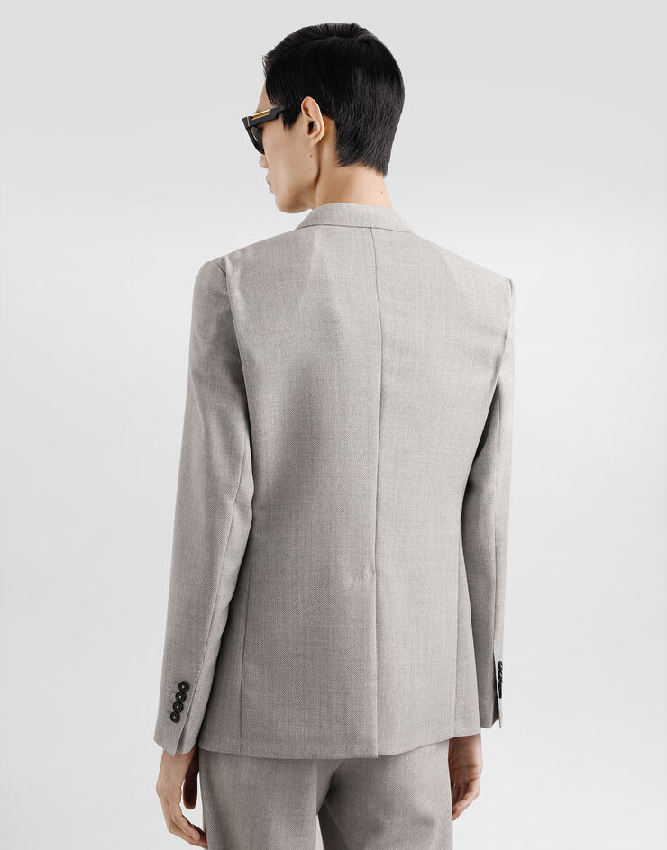 Dolce & Gabbana Double-breasted taormina wool jacket Grey G2NW1TFU25E