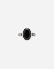 Dolce & Gabbana 18k white gold Anna ring with black spinel White WRQD3GWPAVE