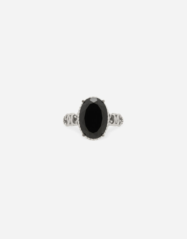 Dolce & Gabbana Ring Anna aus Weißgold 18 kt mit schwarzen Spinellen Weiss WRQA1GWSPBL