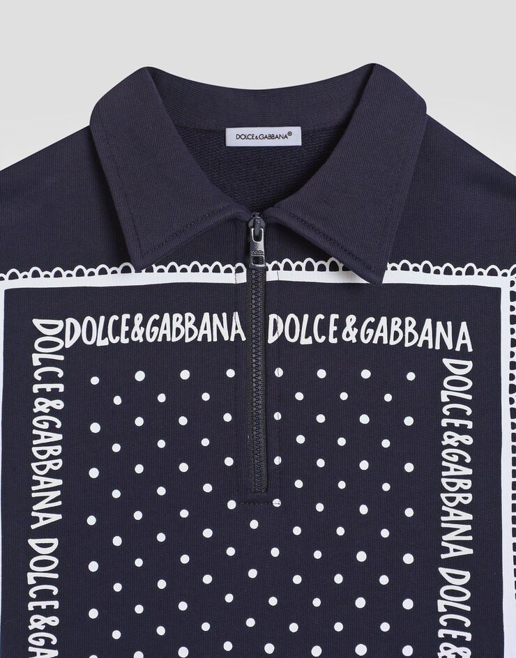 Dolce & Gabbana Bandanna-print sweatshirt Blue L4JWLGG7OLL