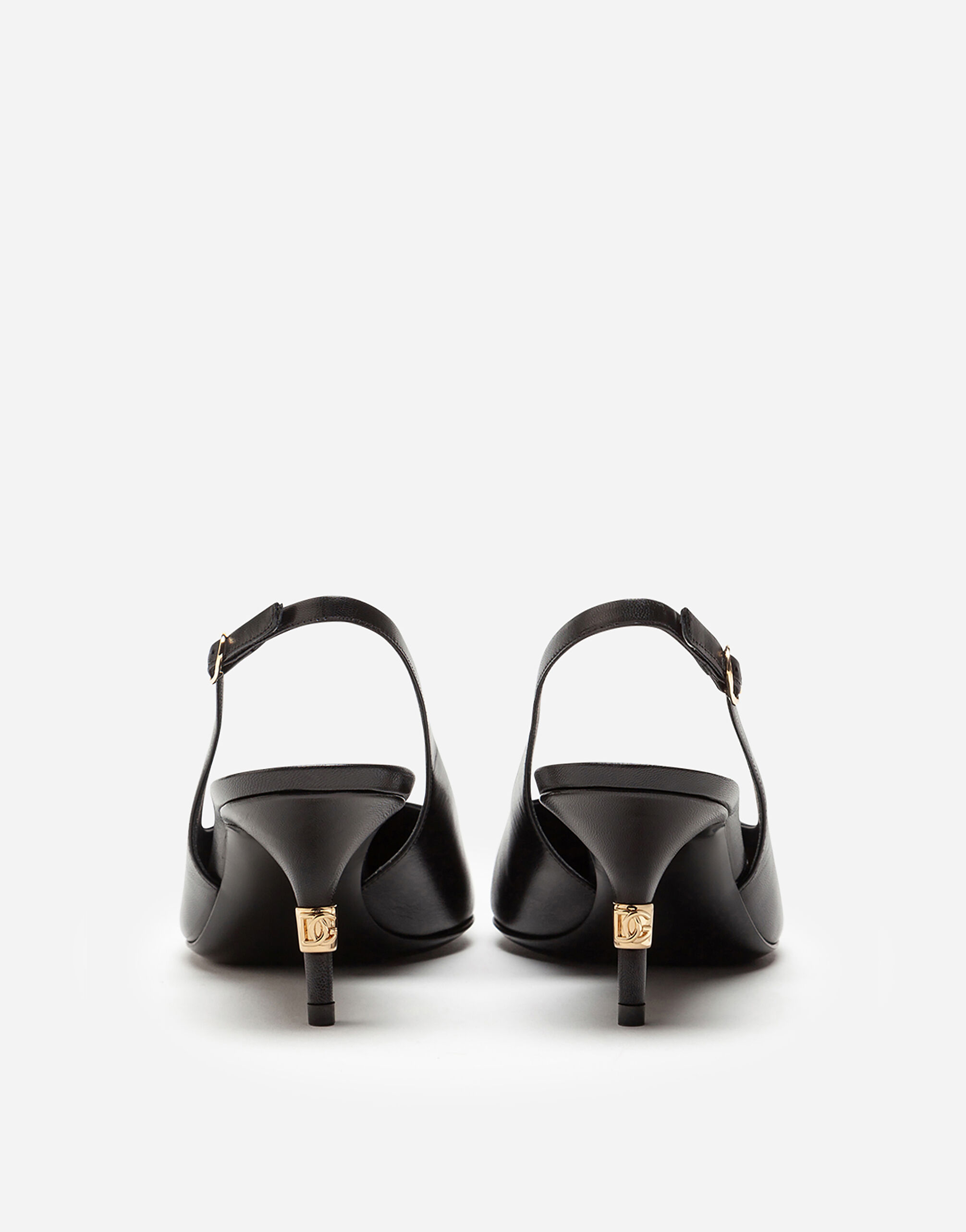 Slingbacks in young goatskin with DG logo